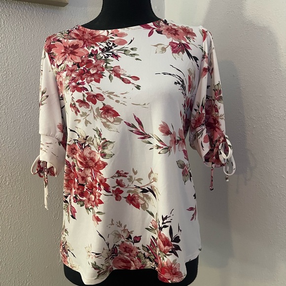 PerSeption Concept Pink Floral Blouse - Picture 1 of 4